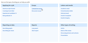 writing types